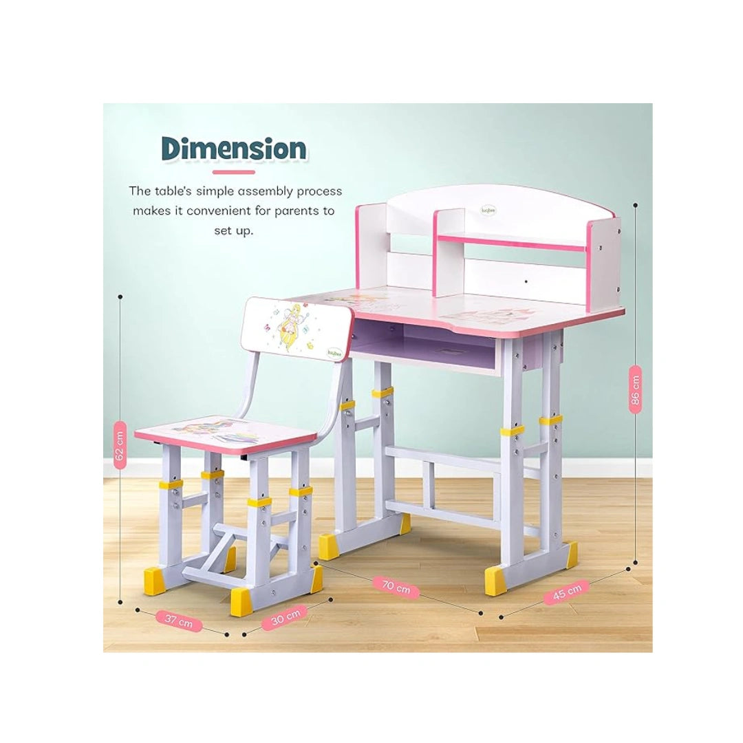 Kids study desk and chair with storage