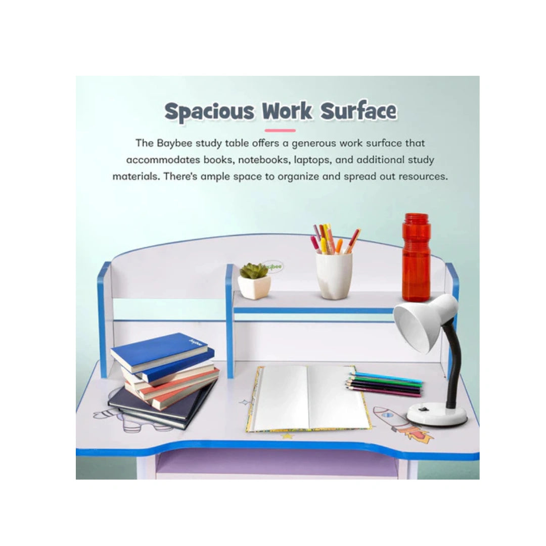 Kids study desk and chair with storage