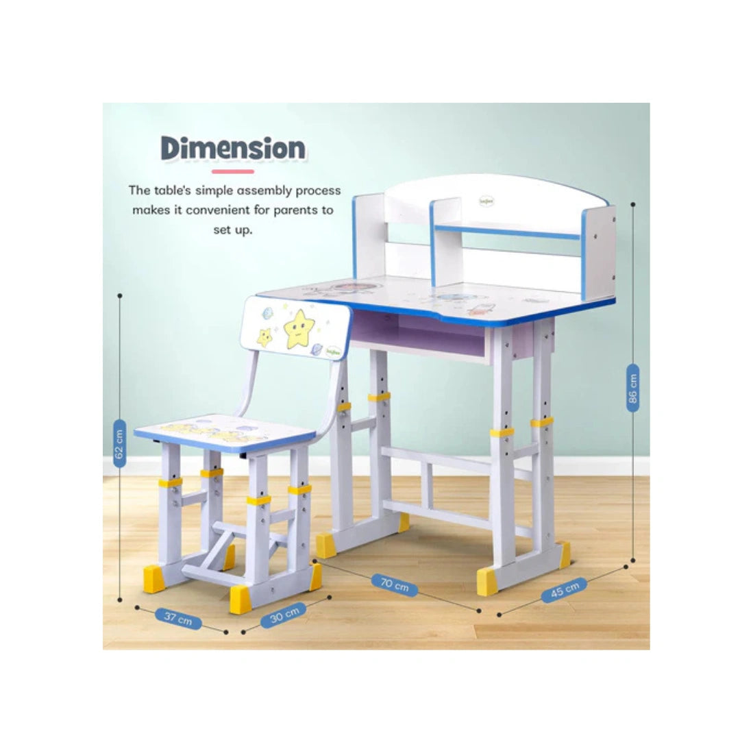 Kids study desk and chair with storage