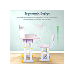 Kids study desk and chair with storage