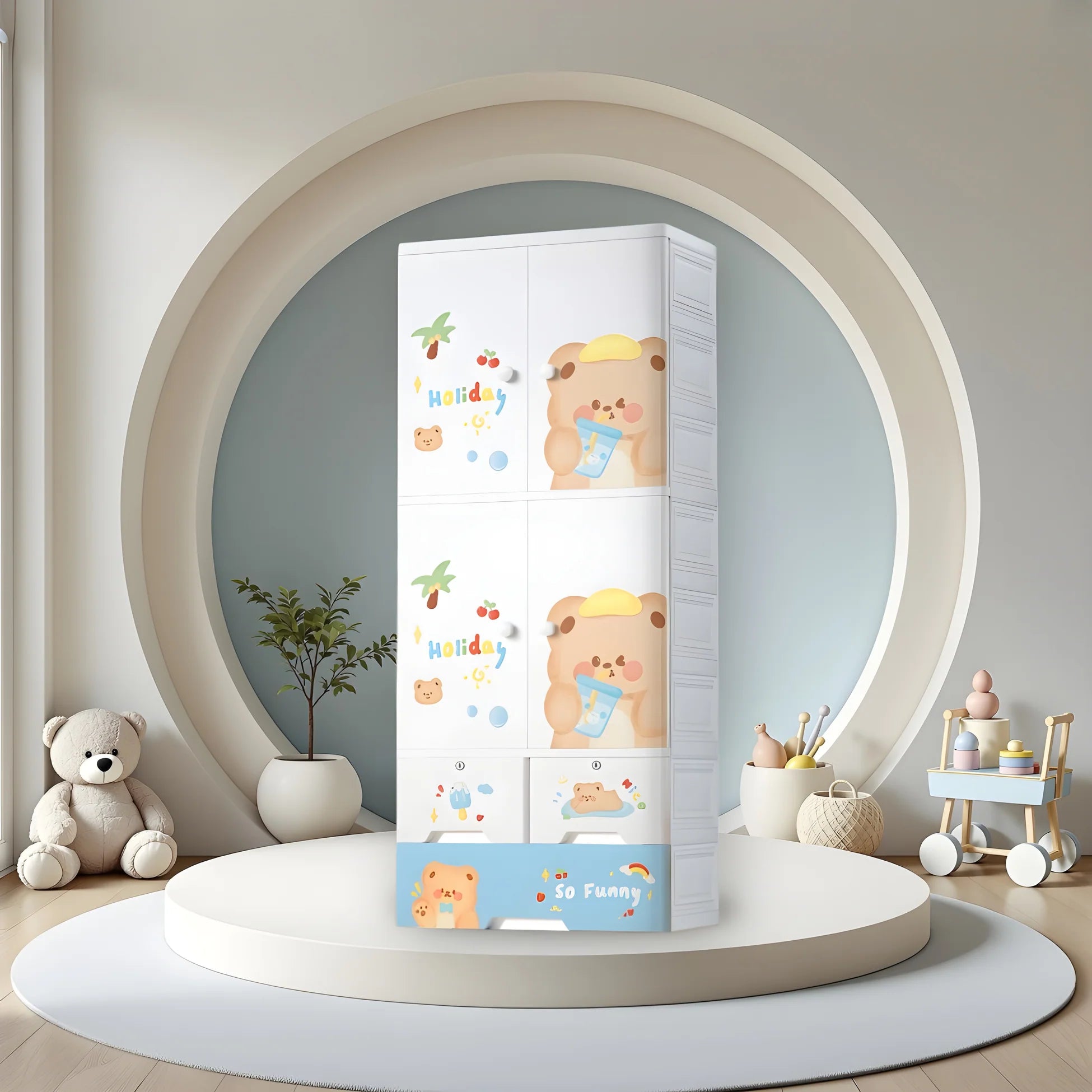 Wardrobe with Shelves for Children’s Clothes & Toy