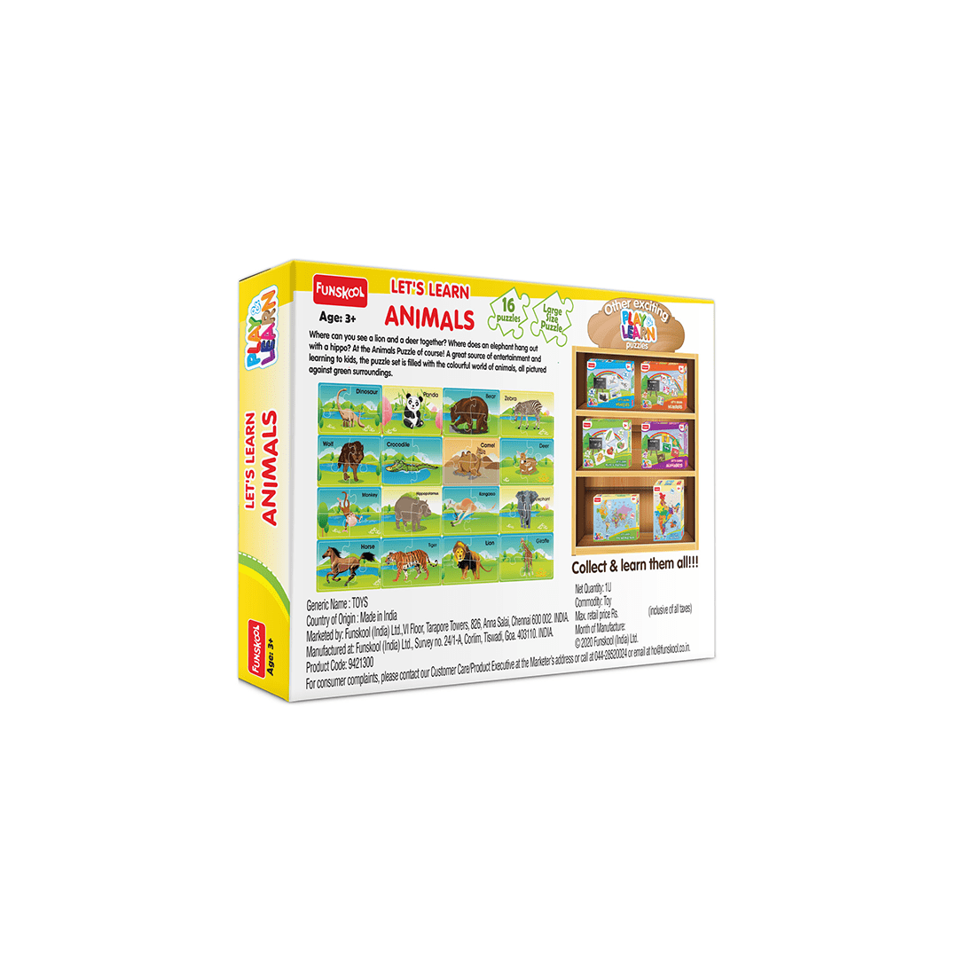 Funskool Toys Funskool Let's Learn Animals Puzzle (3 Years+)