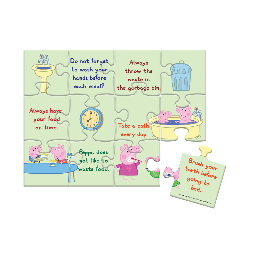 Funskool Toys Funskool Learn Good Habits With Peppa Puzzle (3 Years+)