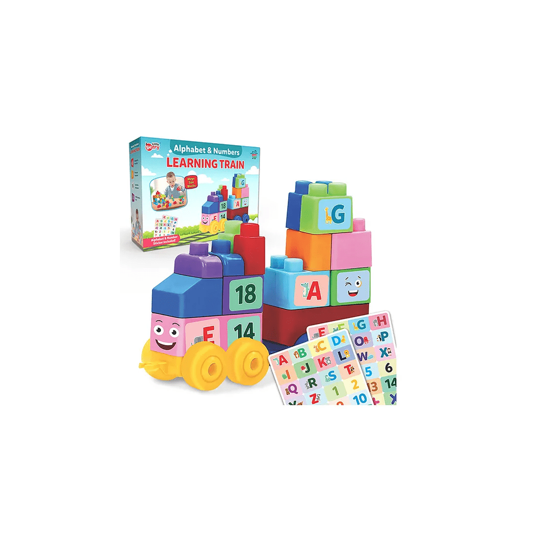 Little Berry Toys Little Berry Alphabet & Number Learning Train Blocks for Kids (2-7 Years)