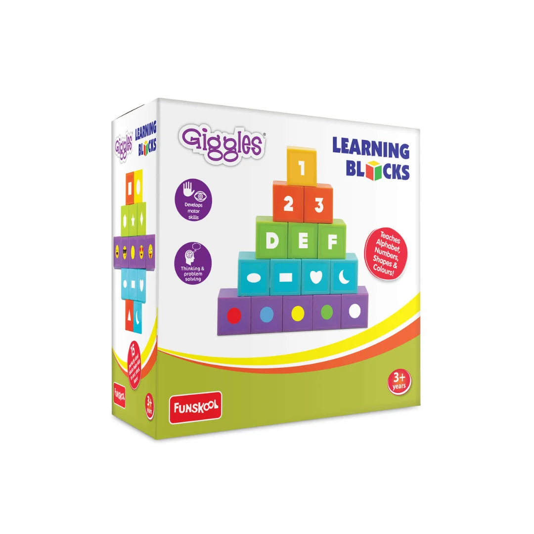 Learning Blocks,Educational Blocks,Teaches Alphabet,Numbers, Multi Shapes & Colours,Preschool Toys(1 Year+)