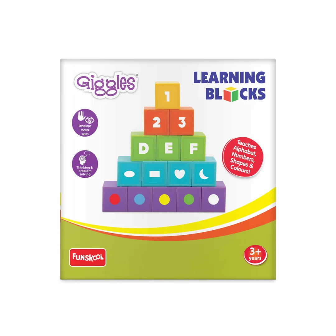 Learning Blocks,Educational Blocks,Teaches Alphabet,Numbers, Multi Shapes & Colours,Preschool Toys (1 Year+)
