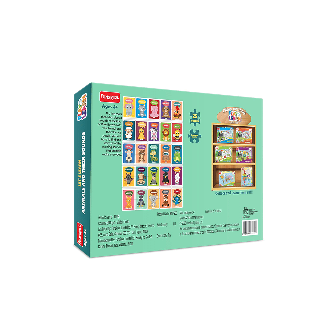 Funskool Toys Funskool Play & Learn - Let's Learn Animals & Their Sounds (4 Years+)