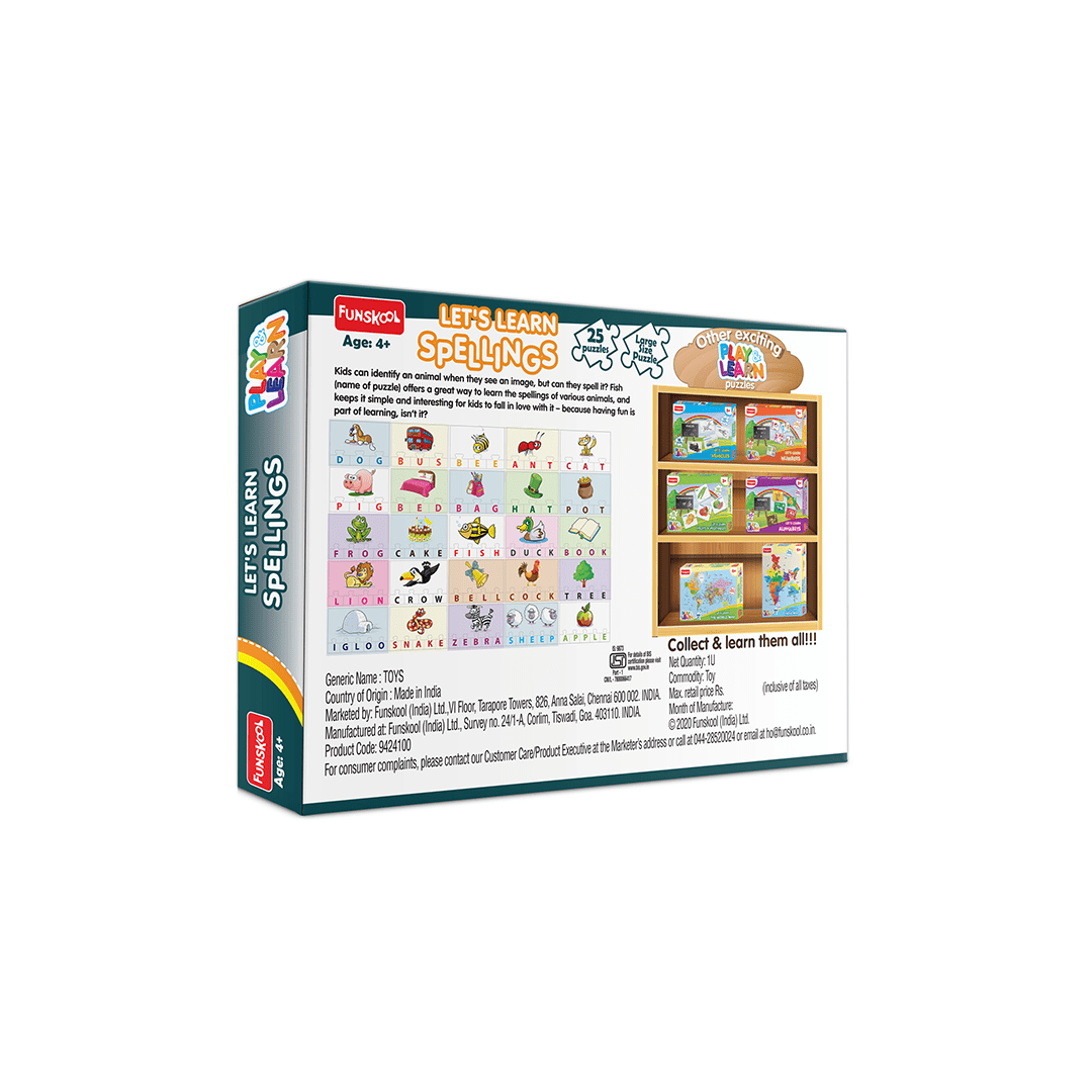 Funskool Toys Funskool Play & Learn Let's Learn Spellings Puzzle (4 Years+)