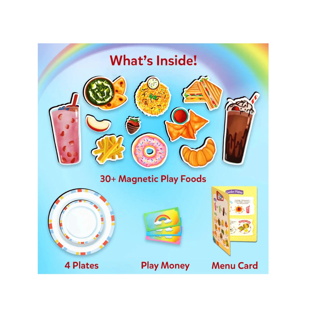 Let’s Play Restaurant ,Magnetic Pretend Play Food Set for Kids ( 3+ Years,30+ Pieces)