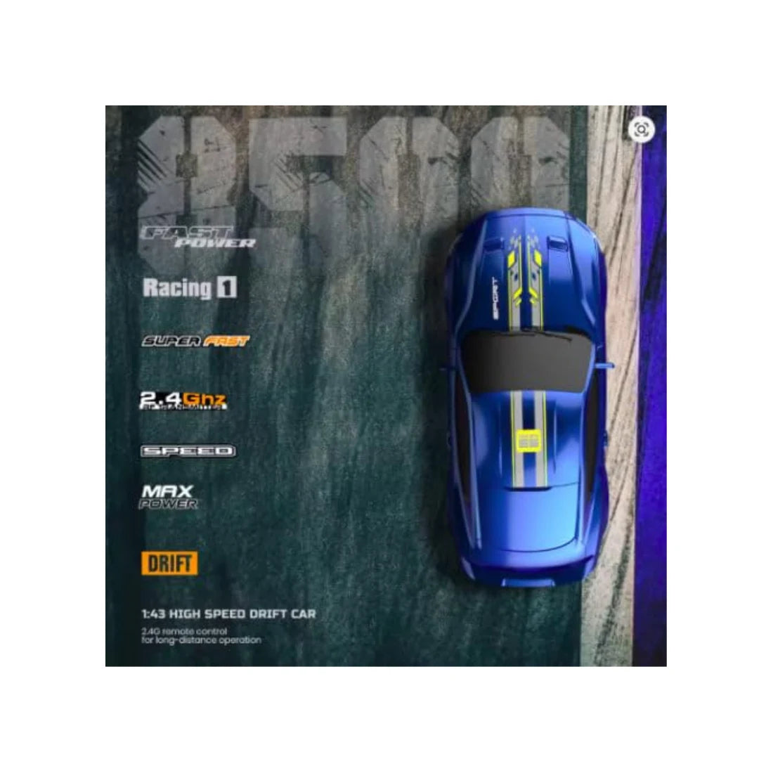 Lightning Series 1:43 RC drift car with LED lights and 2.4GHz remote control