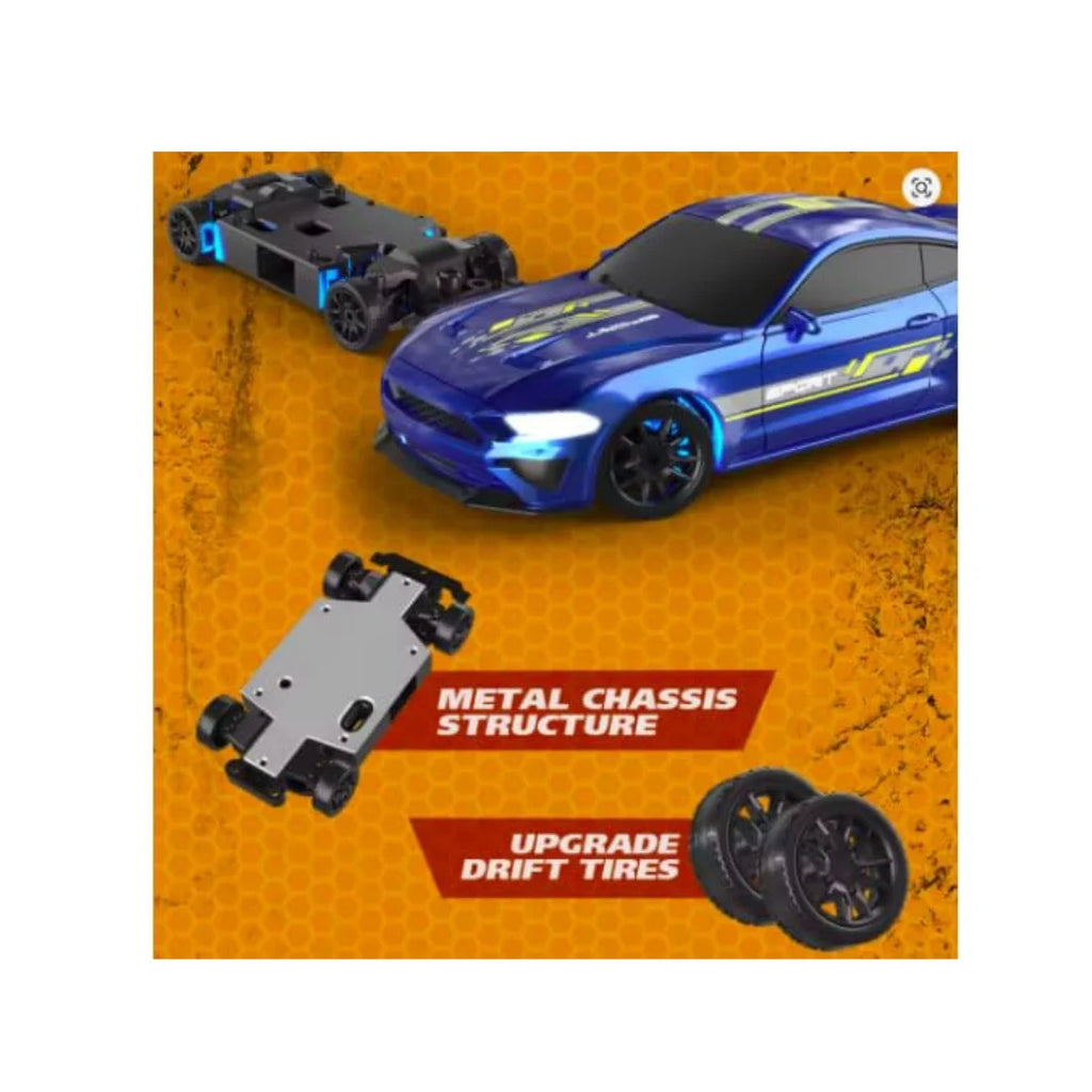 Lightning Series 1:43 RC drift car with LED lights and 2.4GHz remote control