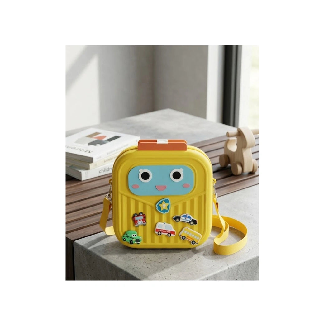 Yellow Silicone Kids Bag with Soft Durable Design & Adjustable Strap