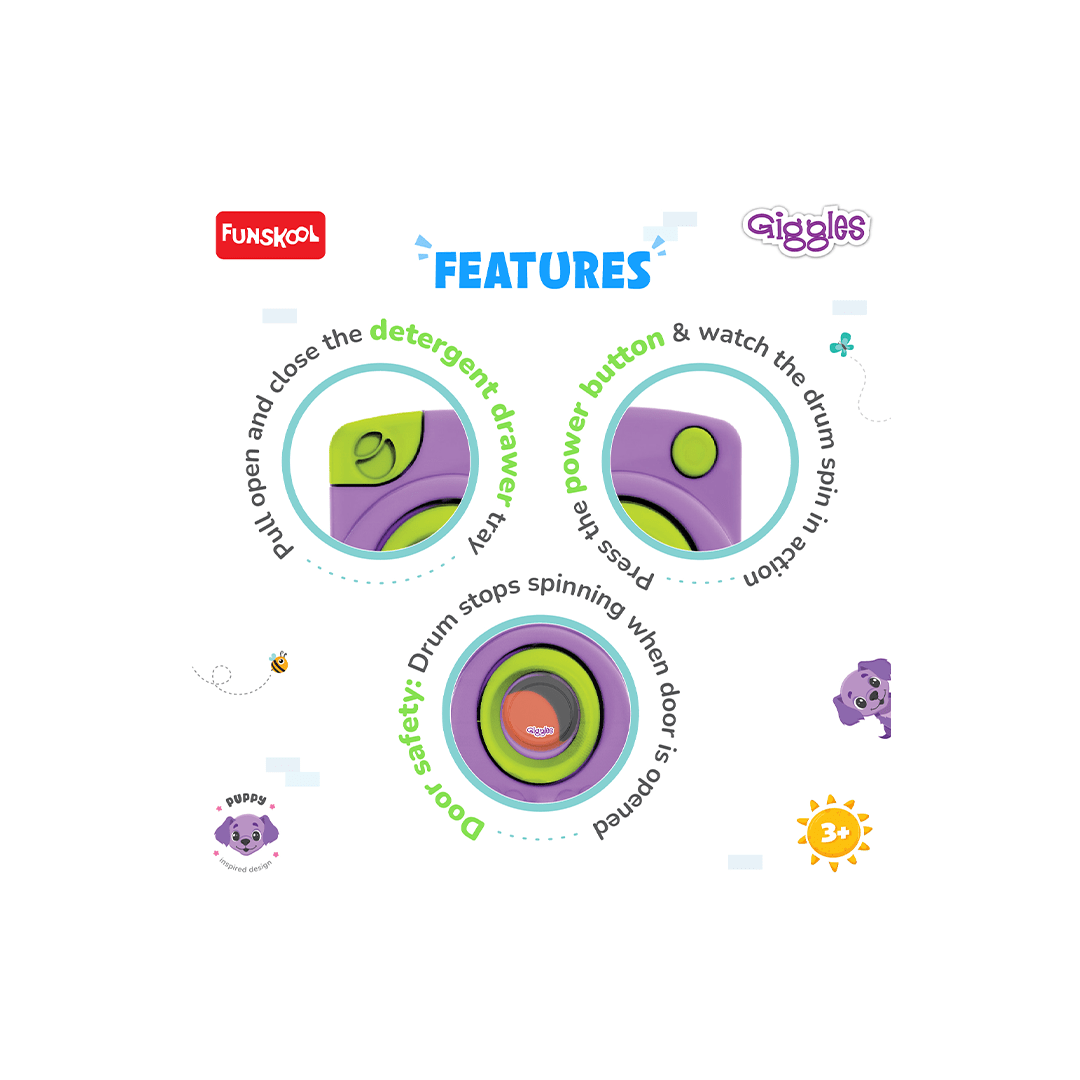 Funskool Toys Funskool Giggles Playset Happy Lil Home-Washing Machine (3 Years+)