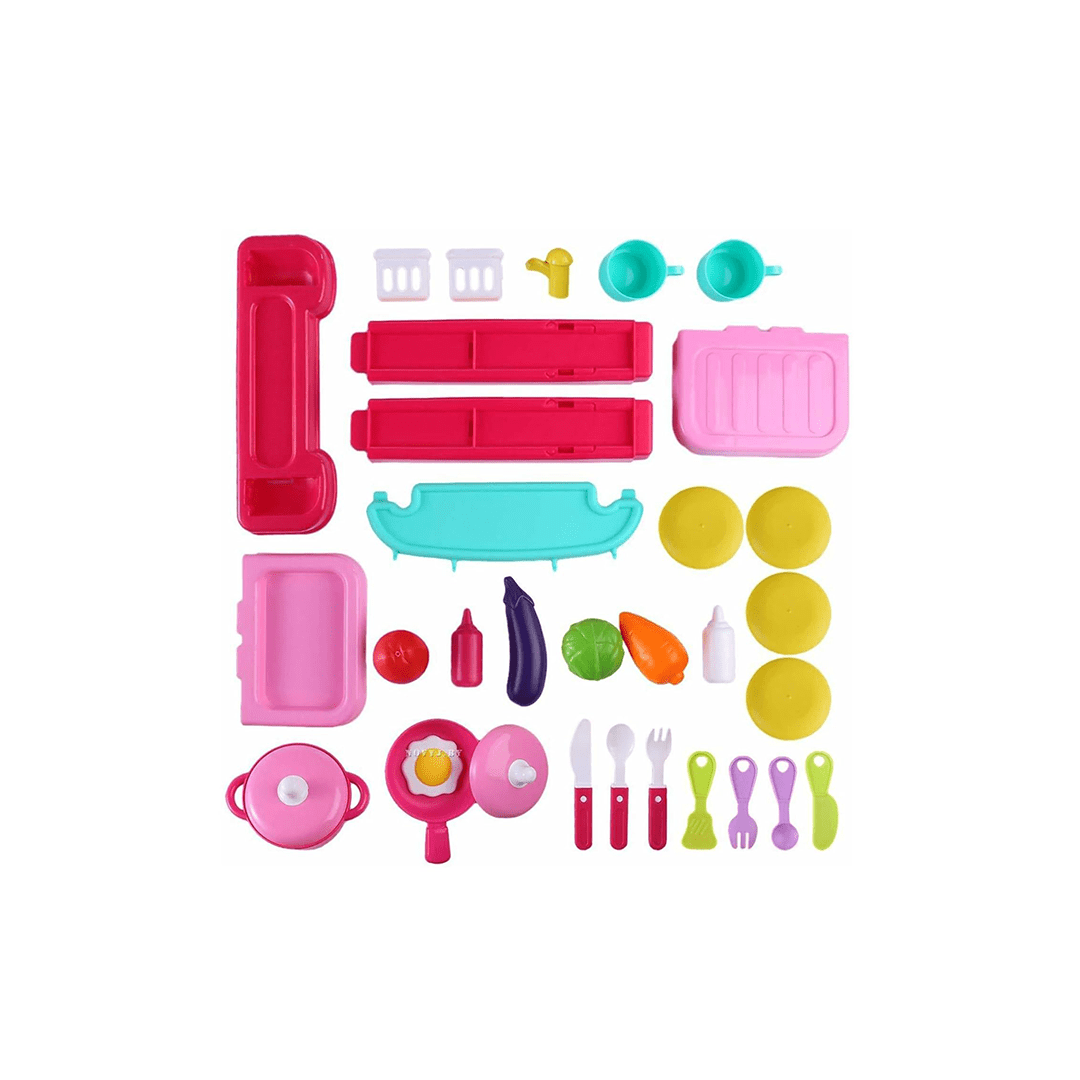 Baan Toys Toys Baan Toys 2 in 1 Little Chef Trolley Kitchen Set with Music & Light (3 Years+)