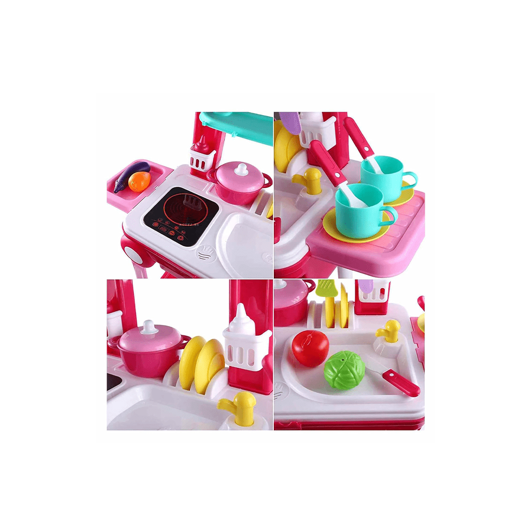 Baan Toys Toys Baan Toys 2 in 1 Little Chef Trolley Kitchen Set with Music & Light (3 Years+)