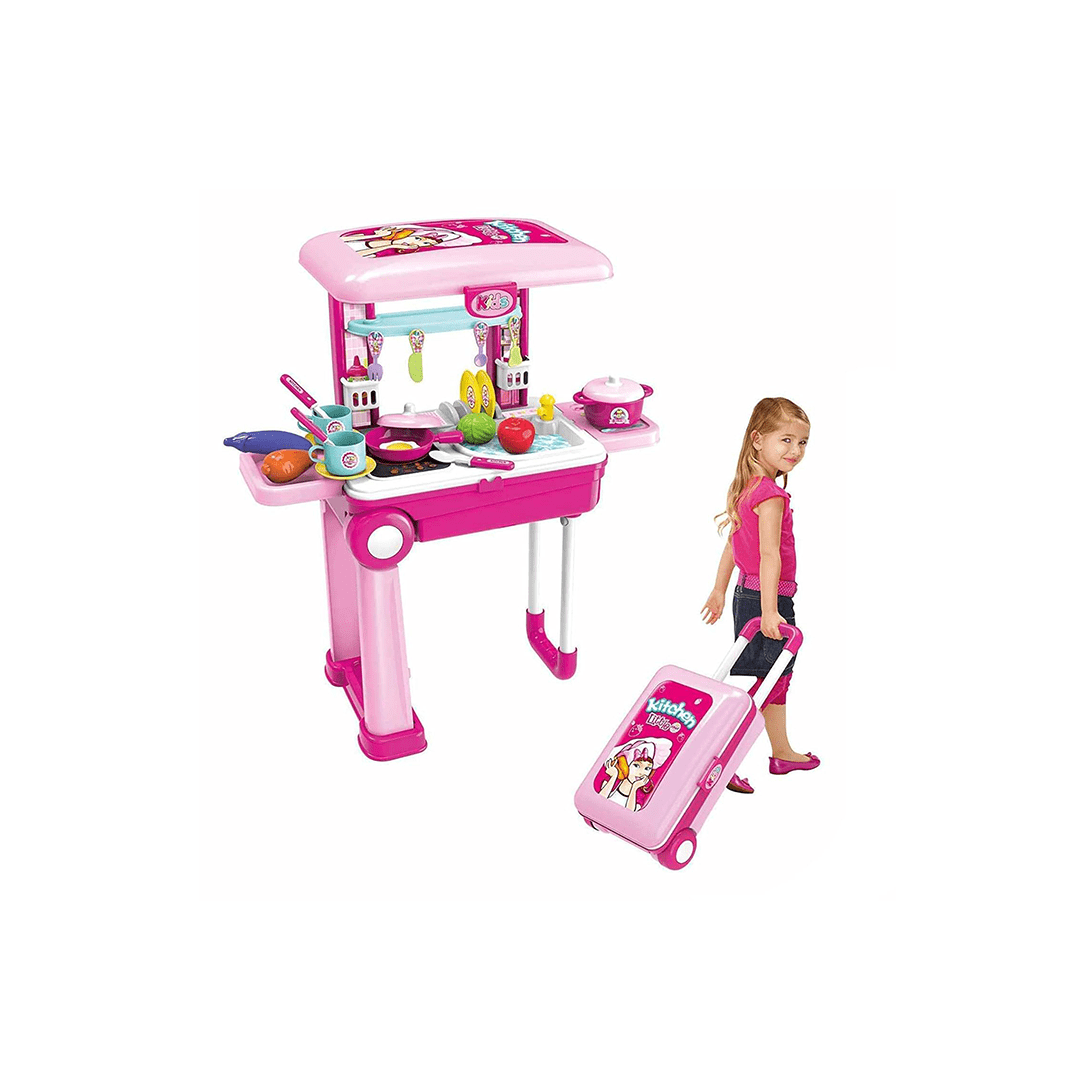 Baan Toys Toys Baan Toys 2 in 1 Little Chef Trolley Kitchen Set with Music & Light (3 Years+)
