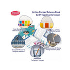 Kids chemistry lab kit with science experiment tools.
