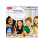 Kids chemistry lab kit with science experiment tools.