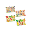 Little Berry Toys Little Berry Wooden Puzzles for Kids Age 2+ Years (Set of 4): ABC, Number, Fruit & Vegetable - Knob & Peg Puzzle Game