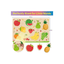 Little Berry Toys Little Berry Wooden Puzzles for Kids Age 2+ Years (Set of 4): ABC, Number, Fruit & Vegetable - Knob & Peg Puzzle Game