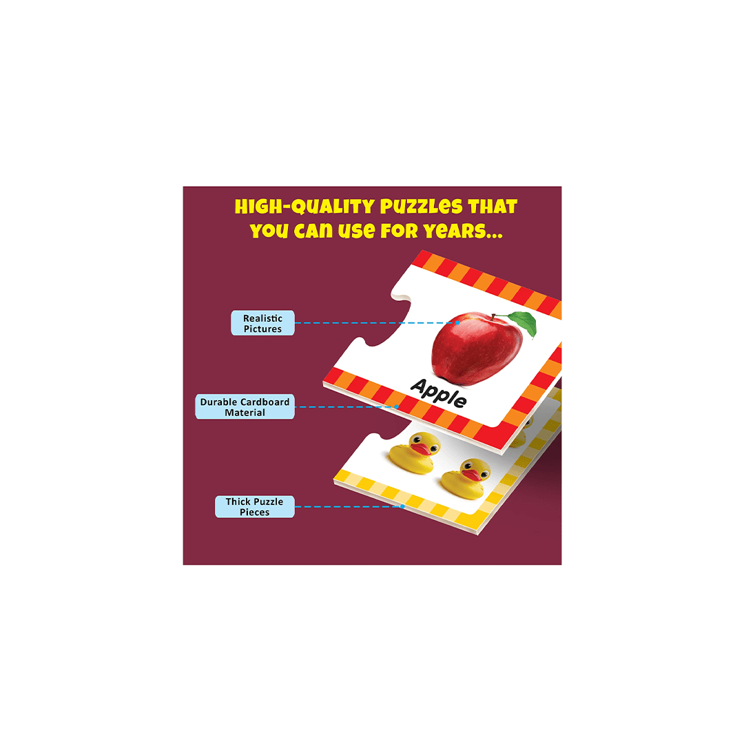 Little Berry Toys Little Berry Alphabet and Number Match and Learn Jigsaw Puzzle Pack of 2 Multicolor - 3 Years+