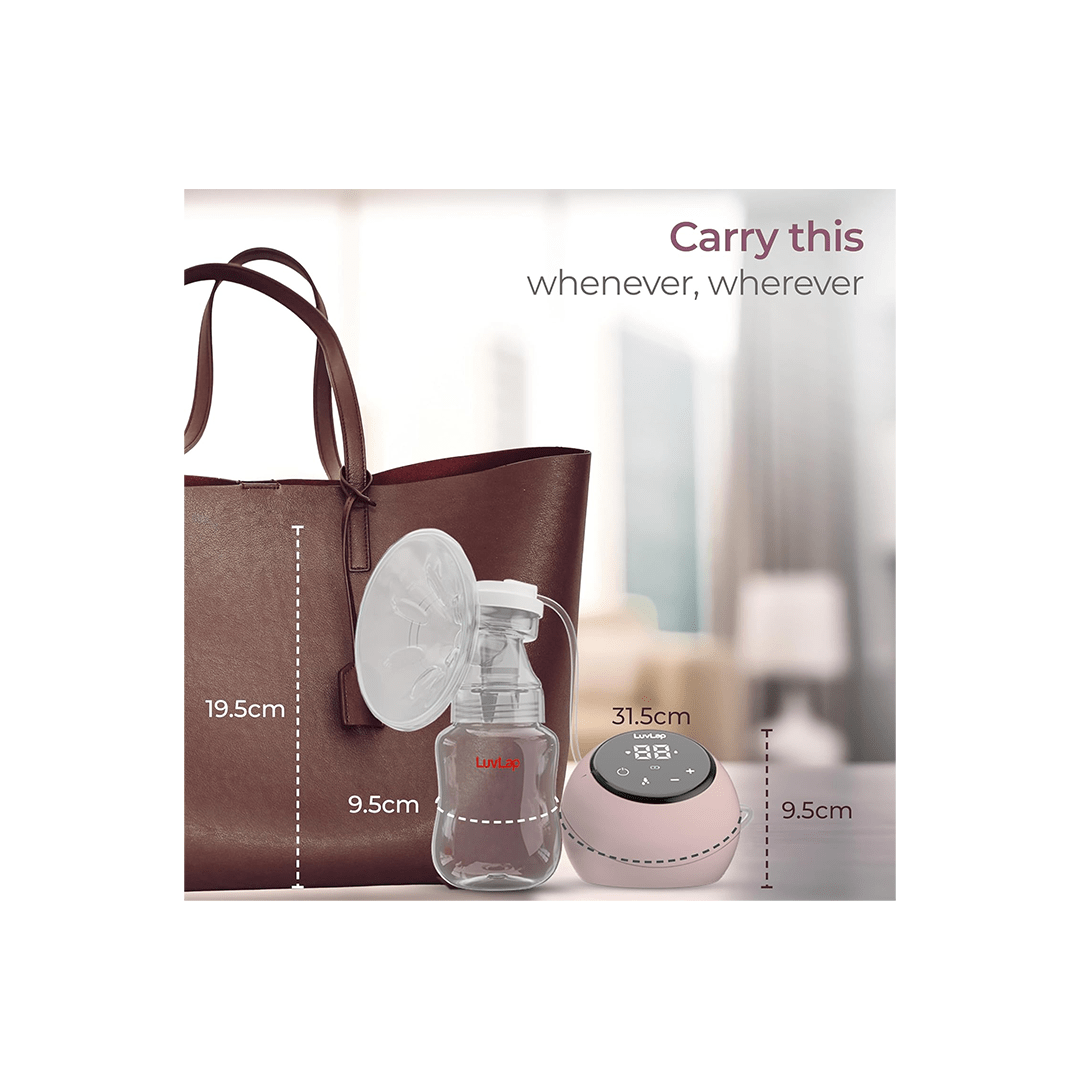 LuvLap Other Gears Luvlap Adore Electric Breast Pump with 2 Phase Pumping, Rechargeable Battery