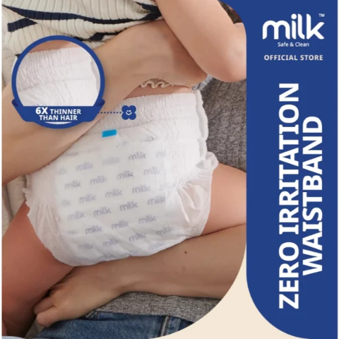 MILK Baby Diaper Yoga Pants, Size M - 42 Pcs, 6 To 11 KG