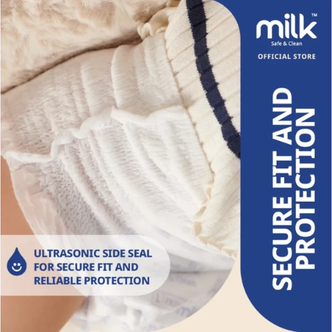 MILK Baby Diaper Yoga Pants, Size L - 36 Pcs, 9 To 17 KG