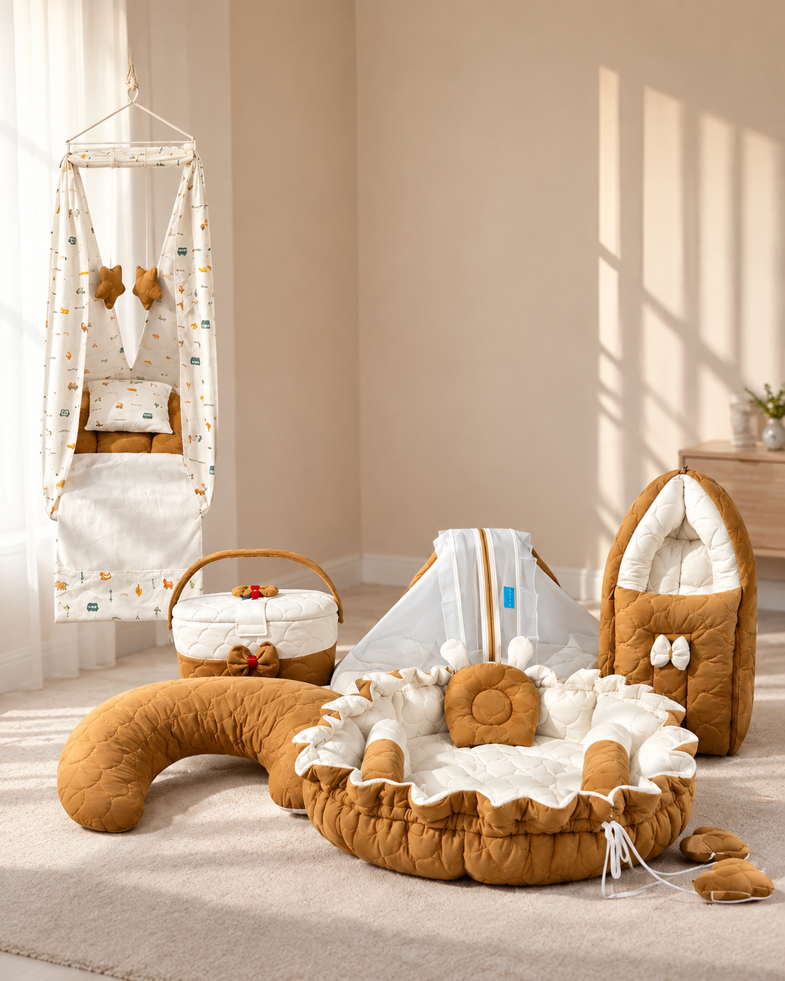 Mogo Cozy Baby Bed Set - 6 Pcs Premium