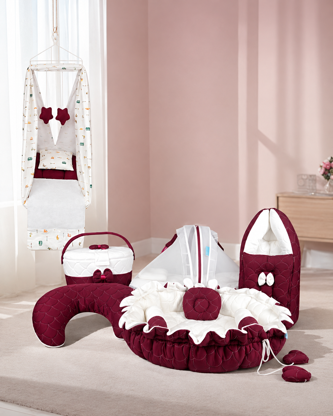 Mogo Cozy Baby Bed Set - 6 Pcs Premium