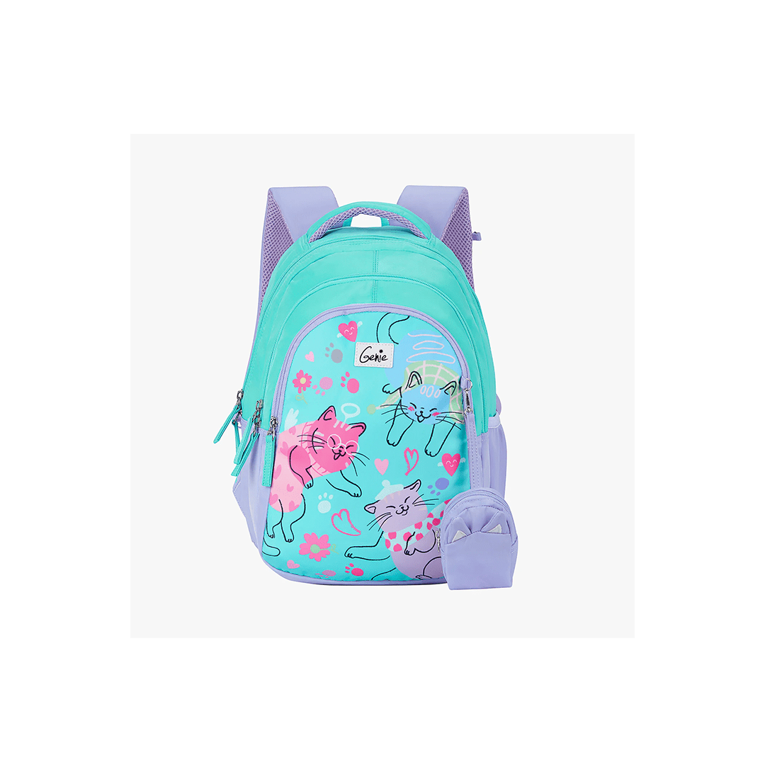 Genie Toys Teal Genie Purrfect Small Backpack for Kids (4-7 Years)
