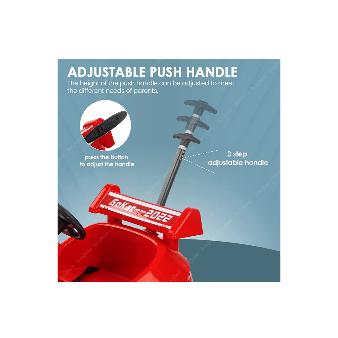 Baybee Ride-ons Baybee Maestro Electric Go Kart Car for Kids with Push Handle to Drive Boys &amp; Girl