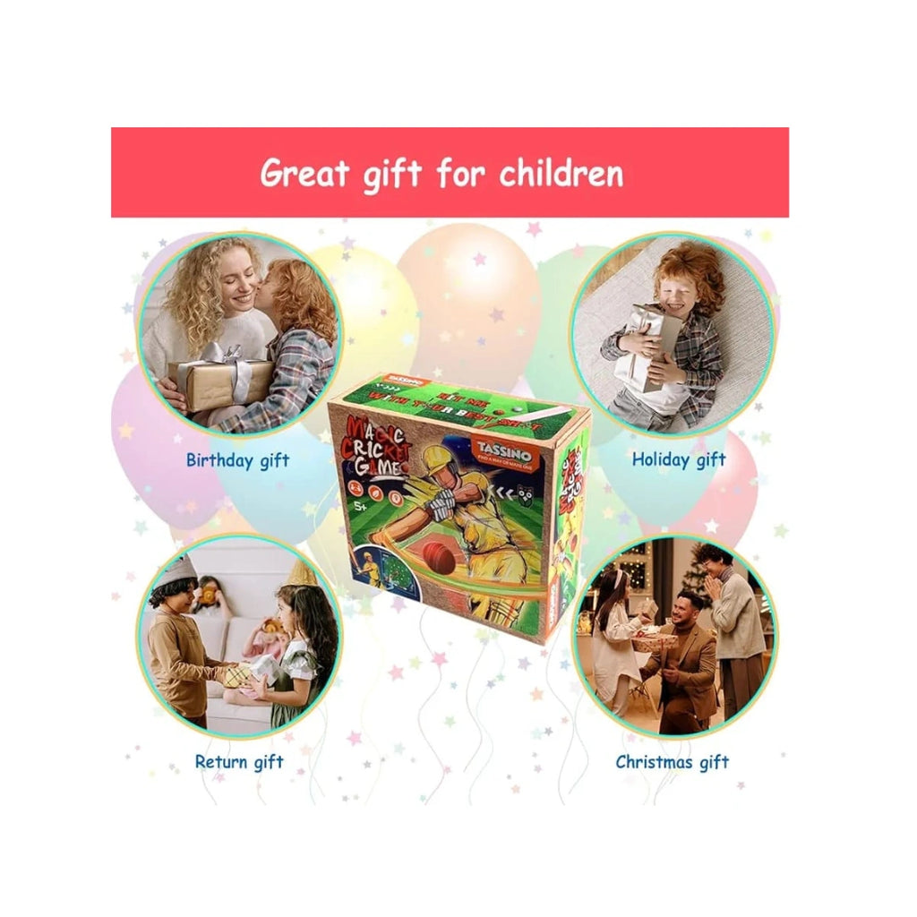 Kids cricket game set with automatic launcher