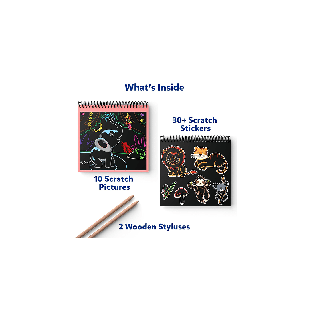 Skillmatics Toys Skillmatics Travel Friendly Magical Scratch Art Book: Amazing Animals (ages 3-8)