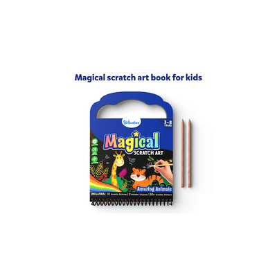 Skillmatics Toys Skillmatics Travel Friendly Magical Scratch Art Book: Amazing Animals (ages 3-8)