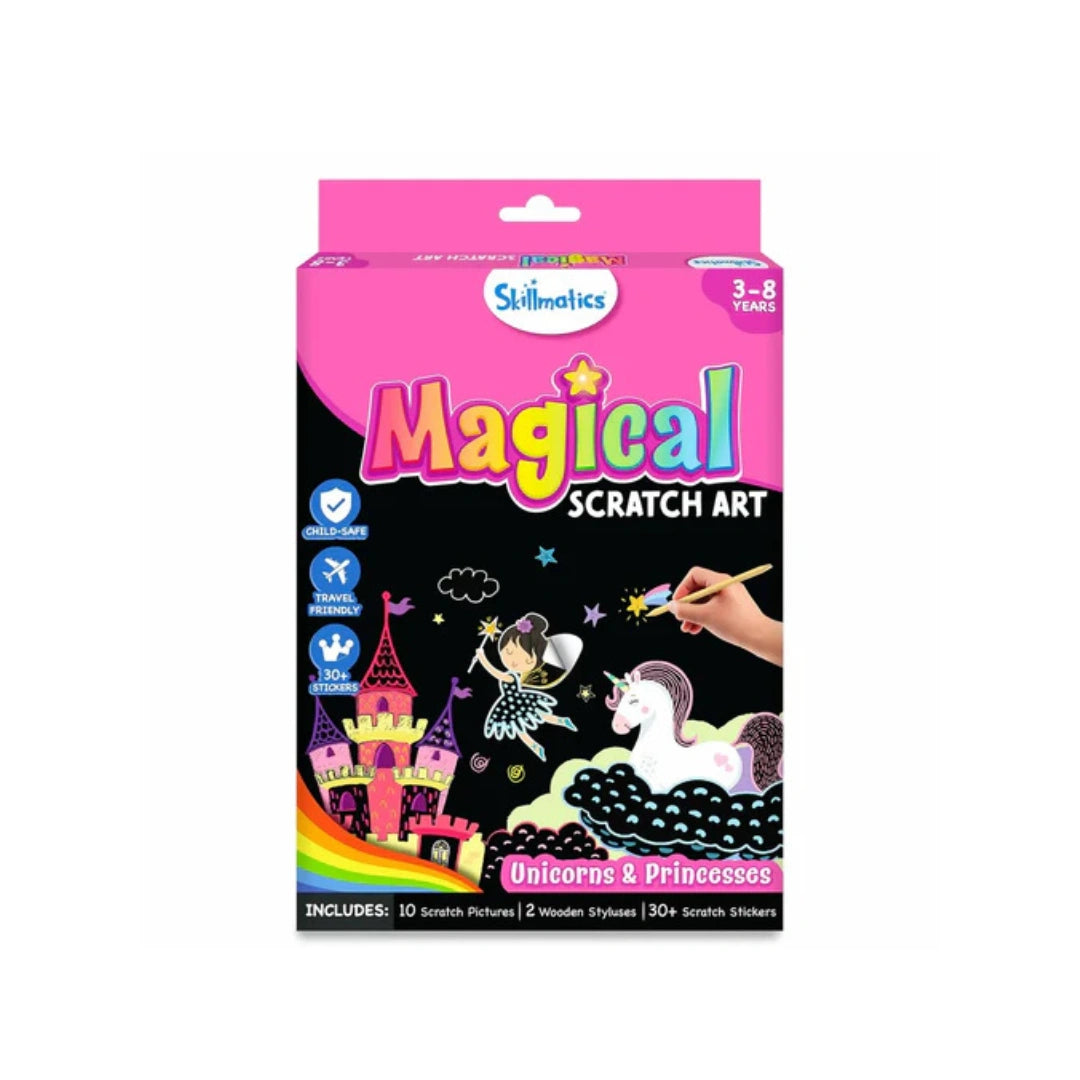 Unicorn princess scratch art book