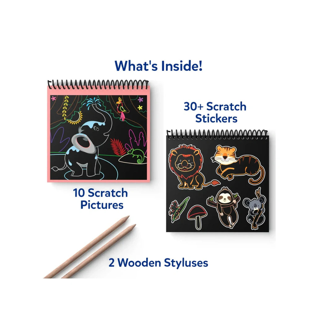 Animal scratch art book