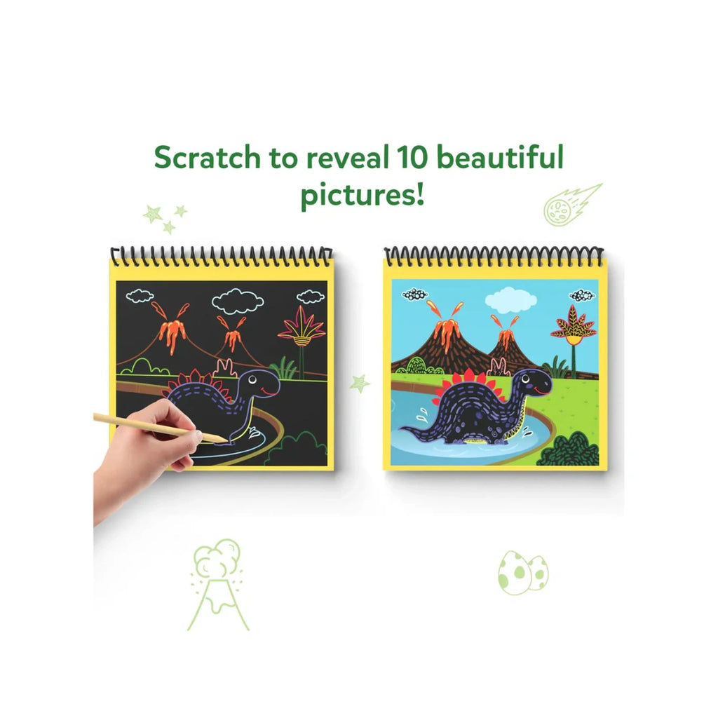 Dinosaur scratch art book