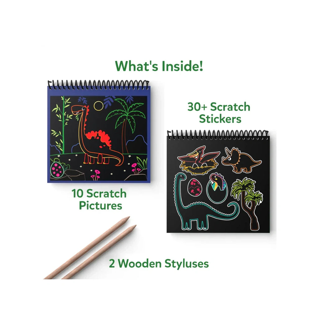Dinosaur scratch art book
