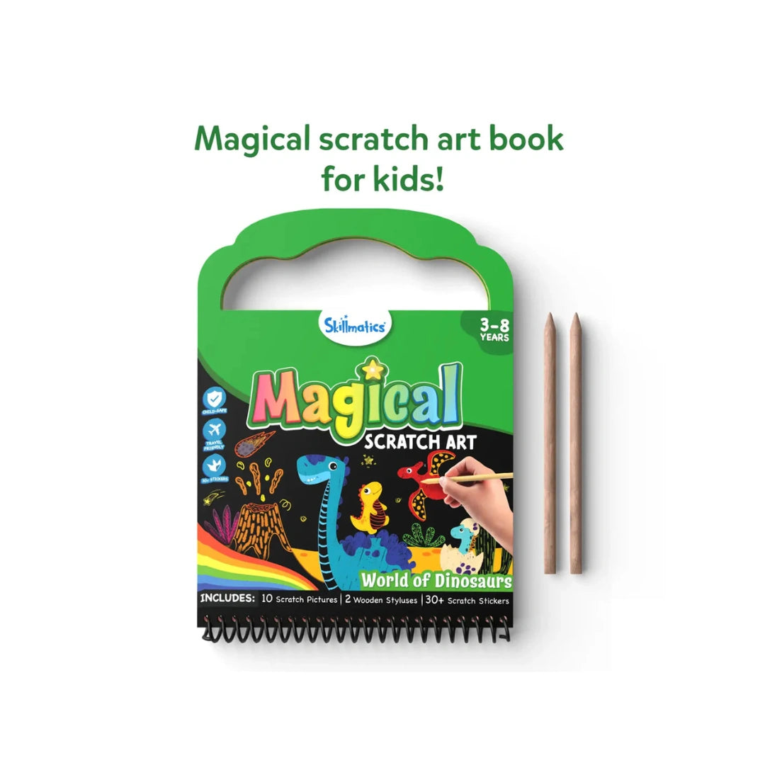 Dinosaur scratch art book