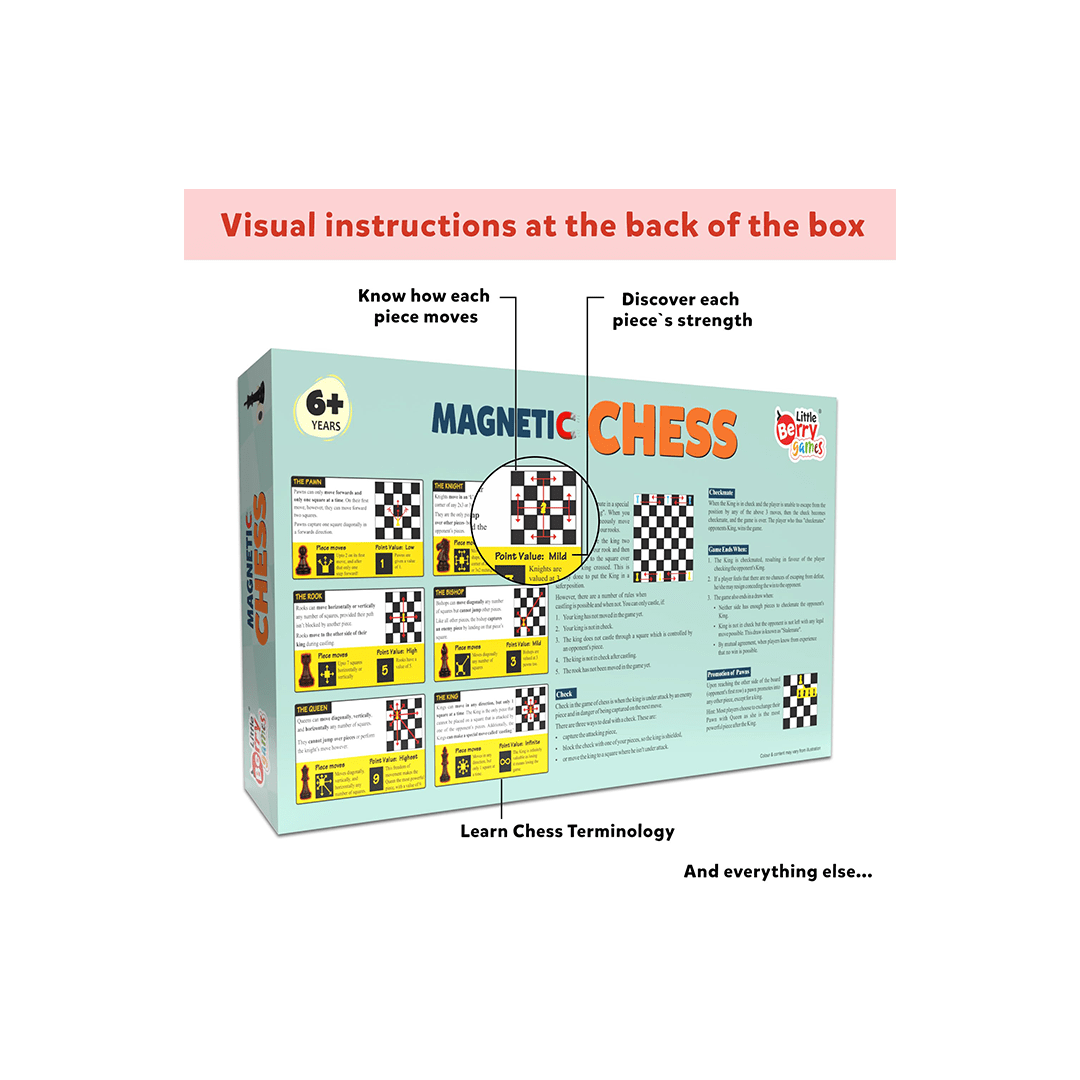 Little Berry Toys Little Berry Magnetic Chess Board Game Set for Kids & Adults - Strategy & Mind Game for Kids (6 Years+)