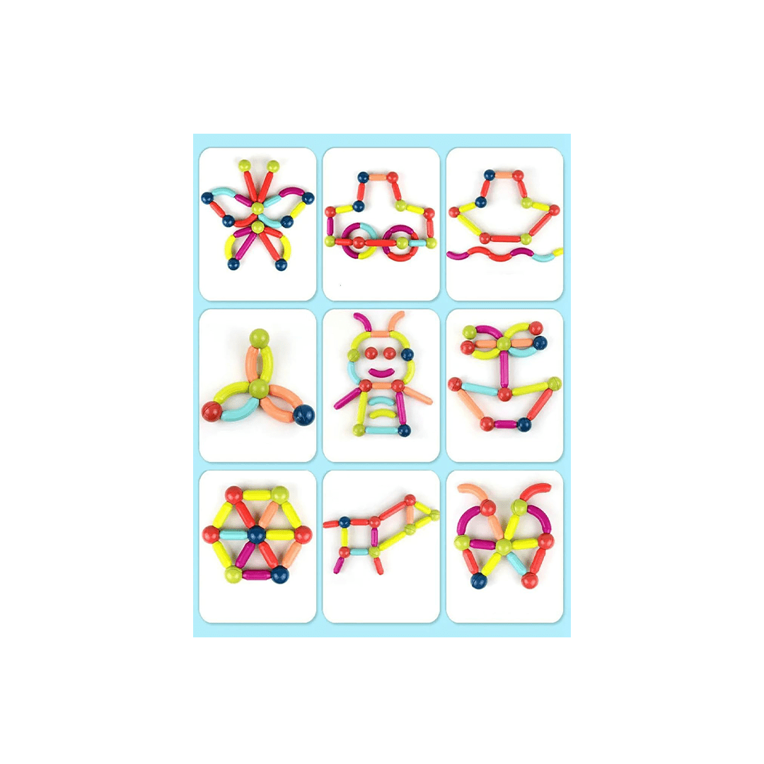 Baan Toys Toys Baan Toys Magnetic Sticks Blocks Multicolor - 36 Pieces (3 years+)
