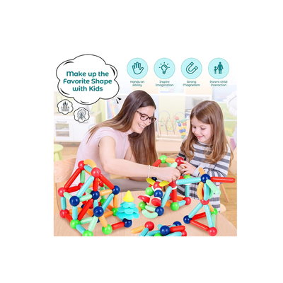 Magnetic Building Blocks – 25-Piece STEM Construction for brain development