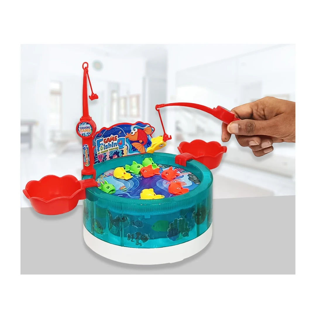 Musical magnetic fishing game