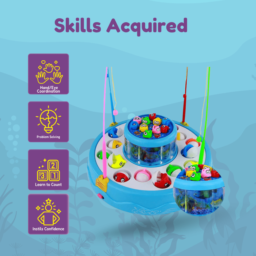 The Magic Lamps Toys The Magic Lamps Fish Catching Toy Interactive Fishing Game with Lights & Music (3+)