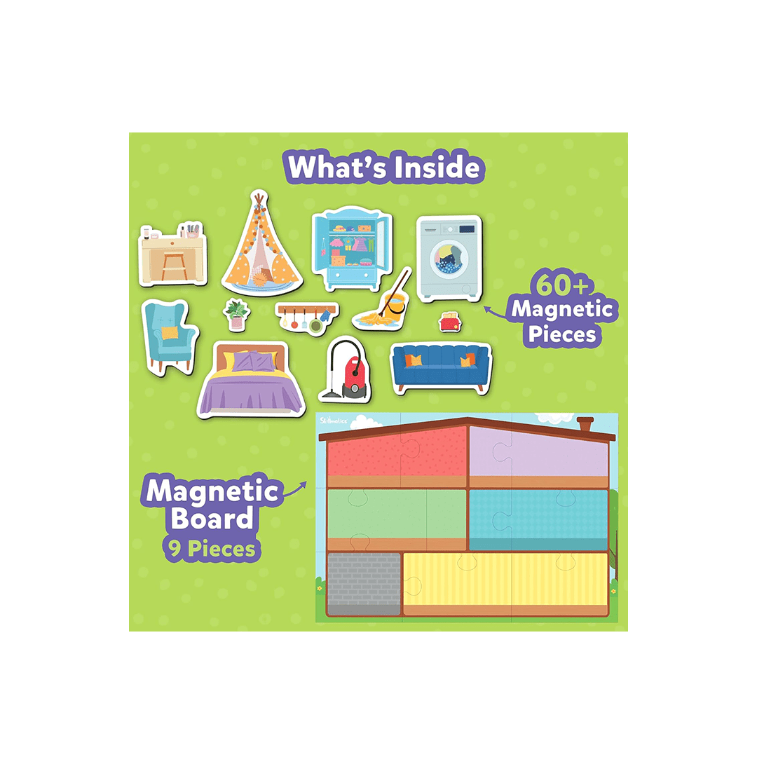 Skillmatics Toys Skillmatics Creative Toy Magnetopia - Design Your Home, Interactive Pretend Play Set for Kids (3 Years+)