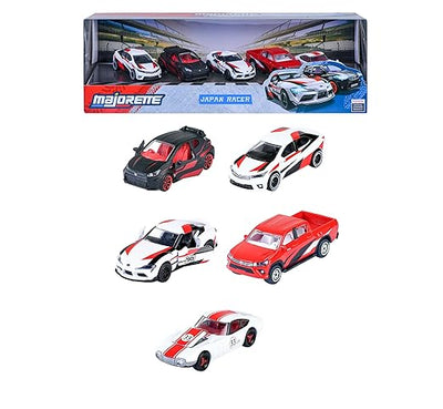 Majorette Japan Racer Gift Pack | Licensed Toyota Models | Durable 7.5 cm die-cast Metal | Authentic Japanese Racing Cars | Colorful, Detailed Design | for Collectors and Kids 3+