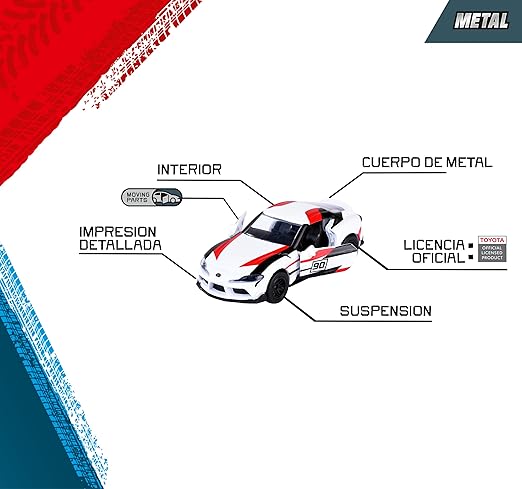 Majorette Japan Racer Gift Pack | Licensed Toyota Models | Durable 7.5 cm die-cast Metal | Authentic Japanese Racing Cars | Colorful, Detailed Design | for Collectors and Kids 3+