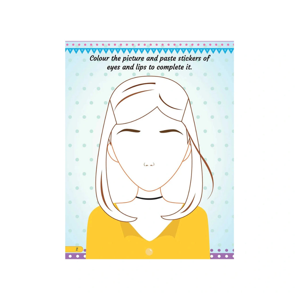 Makeup colouring and sticker book 