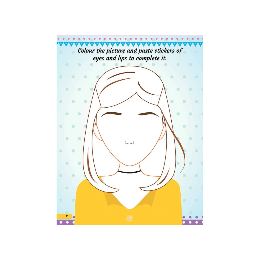 Makeup colouring and sticker book 